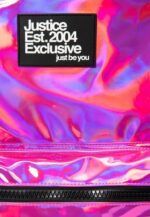 Justice Metallic Backpack with Keychain - Image 3