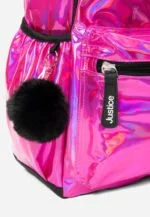 Justice Metallic Backpack with Keychain - Image 4