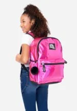 Justice Metallic Backpack with Keychain - Image 5