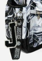 Justice Patterned Backpack Black Marble with Lanyard - Image 4
