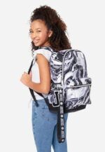 Justice Patterned Backpack Black Marble with Lanyard - Image 5
