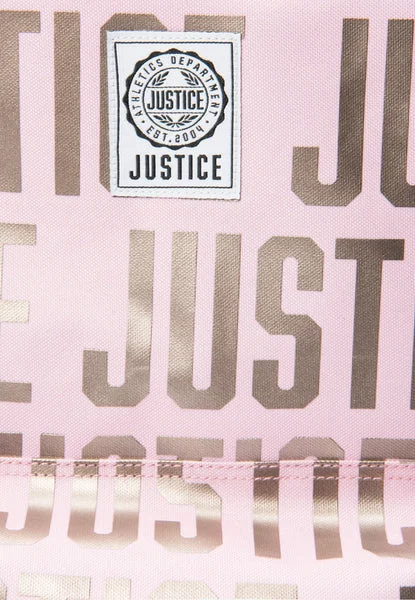 Justice Patterned Backpack Pink with Lanyard - Image 3