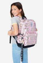 Justice Patterned Backpack Pink with Lanyard - Image 6