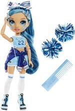 Rainbow High Cheer Skyler Bradshaw – Blue Cheerleader Fashion Doll with Pom Poms and Doll Accessories, Great for Kids 6-12 Years Old