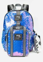 Justice Sequin Striped Backpack Set Multi Iridescent