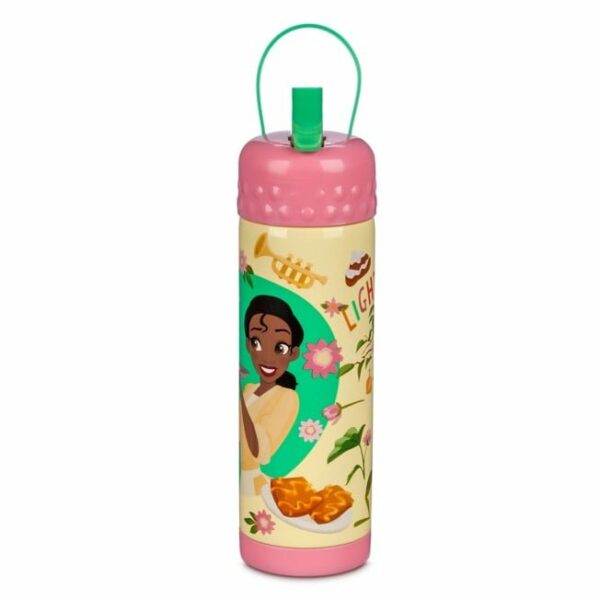 the princess and the frog stainless steel water bottle with built in straw 1 Le3ab Store