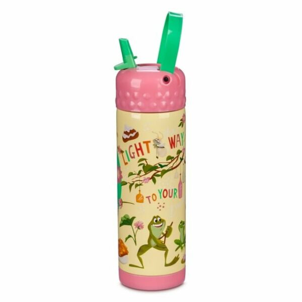 the princess and the frog stainless steel water bottle with built in straw Le3ab Store