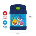 THERMOS FUNTAINER 10 Ounce Stainless Steel Vacuum Insulated Kids Food Jar with Spoon, Baby Shark - Image 5