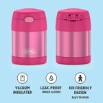 THERMOS FUNTAINER 10 Ounce Stainless Steel Vacuum Insulated Kids Food Jar with Folding Spoon, Pink - Image 2