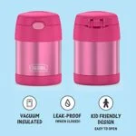 THERMOS FUNTAINER 10 Ounce Stainless Steel Vacuum Insulated Kids Food Jar with Folding Spoon, Pink - Image 2