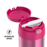 THERMOS FUNTAINER 10 Ounce Stainless Steel Vacuum Insulated Kids Food Jar with Folding Spoon, Pink - Image 3