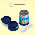 THERMOS FUNTAINER 10 Ounce Stainless Steel Vacuum Insulated Kids Food Jar with Spoon, Baby Shark - Image 4