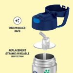 THERMOS FUNTAINER 12 Ounce Stainless Steel Vacuum Insulated Kids Straw Bottle, Blue Paw Patrol - Image 4