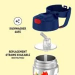 THERMOS FUNTAINER 12 Ounce Stainless Steel Vacuum Insulated Kids Straw Bottle, Super Mario Brothers - Image 4