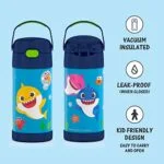 THERMOS FUNTAINER 12 Ounce Stainless Steel Vacuum Insulated Kids Straw Bottle, Baby Shark - Image 2