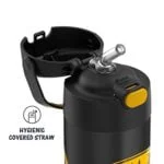 THERMOS FUNTAINER 12 Ounce Stainless Steel Vacuum Insulated Kids Straw Bottle, Batman - Image 3