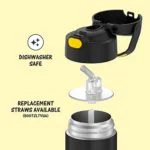 THERMOS FUNTAINER 12 Ounce Stainless Steel Vacuum Insulated Kids Straw Bottle, Batman - Image 4