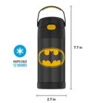 THERMOS FUNTAINER 12 Ounce Stainless Steel Vacuum Insulated Kids Straw Bottle, Batman - Image 5