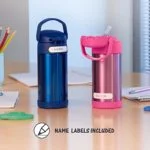 THERMOS FUNTAINER 12 Ounce Stainless Steel Vacuum Insulated Kids Straw Bottle, Batman - Image 6