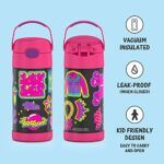 THERMOS FUNTAINER 12 Ounce Stainless Steel Vacuum Insulated Kids Straw Bottle, That Girl Lay Lay - Image 2