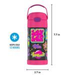 THERMOS FUNTAINER 12 Ounce Stainless Steel Vacuum Insulated Kids Straw Bottle, That Girl Lay Lay - Image 5