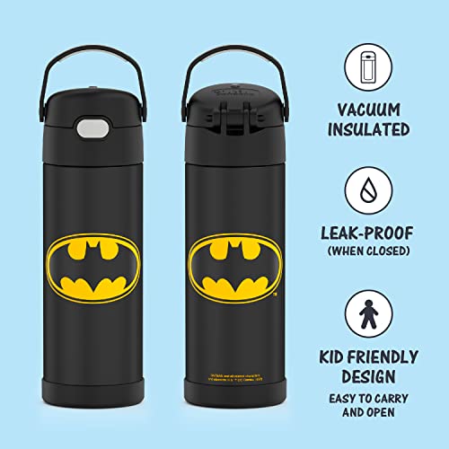 Thermos 16 Oz. Kid's Funtainer Plastic Water Bottle W/ Spout Lid - Batman :  Target