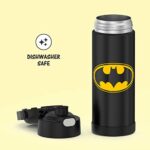 THERMOS FUNTAINER 16 Ounce Stainless Steel Vacuum Insulated Bottle with Wide Spout Lid, Batman - Image 4