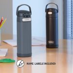 THERMOS FUNTAINER 16 Ounce Stainless Steel Vacuum Insulated Bottle with Wide Spout Lid, Batman - Image 6
