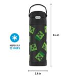 THERMOS FUNTAINER 16 Ounce Stainless Steel Vacuum Insulated Bottle with Wide Spout Lid, Minecraft - Image 6