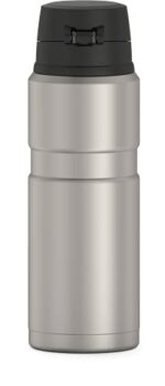 THERMOS Stainless King Vacuum-Insulated Drink Bottle, 24 Ounce, Matte Steel - Image 2