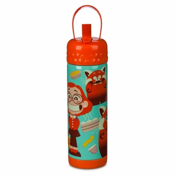 turning red stainless steel water bottle with built in straw 2 لعب ستور