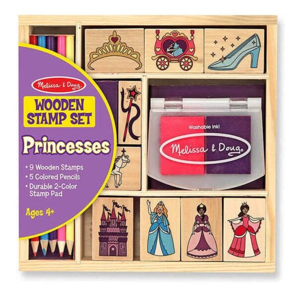 مجموعة طوابع الأميرات الخشبية من ميليسا آند دوغ