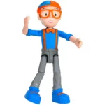 Blippi Talking Figure 22cm Articulated Toy with 8 Sounds and Phrases, Poseable Figure Inspired by Popular YouTube Edutainer , Blue