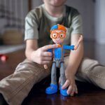 Blippi Talking Figure 22cm Articulated Toy with 8 Sounds and Phrases, Poseable Figure Inspired by Popular YouTube Edutainer , Blue - Image 5