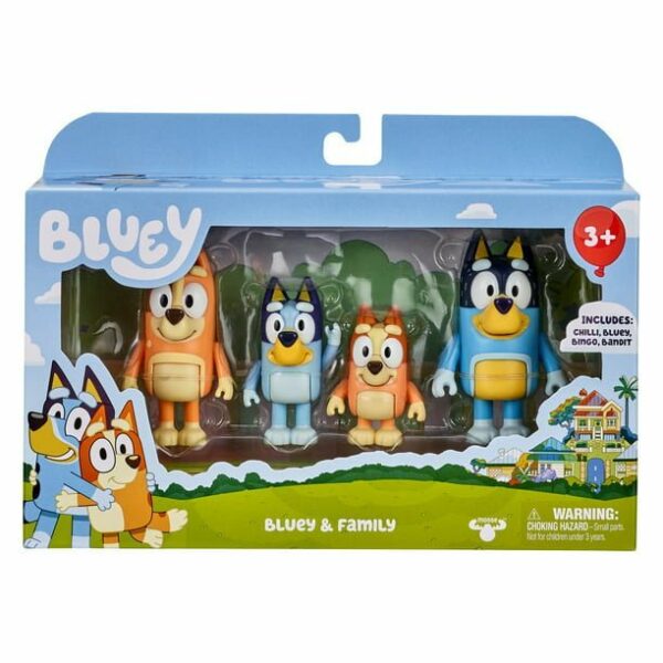 bluey family 4 pack of 25 3 figures including bluey bingo mum dad 1 Le3ab Store