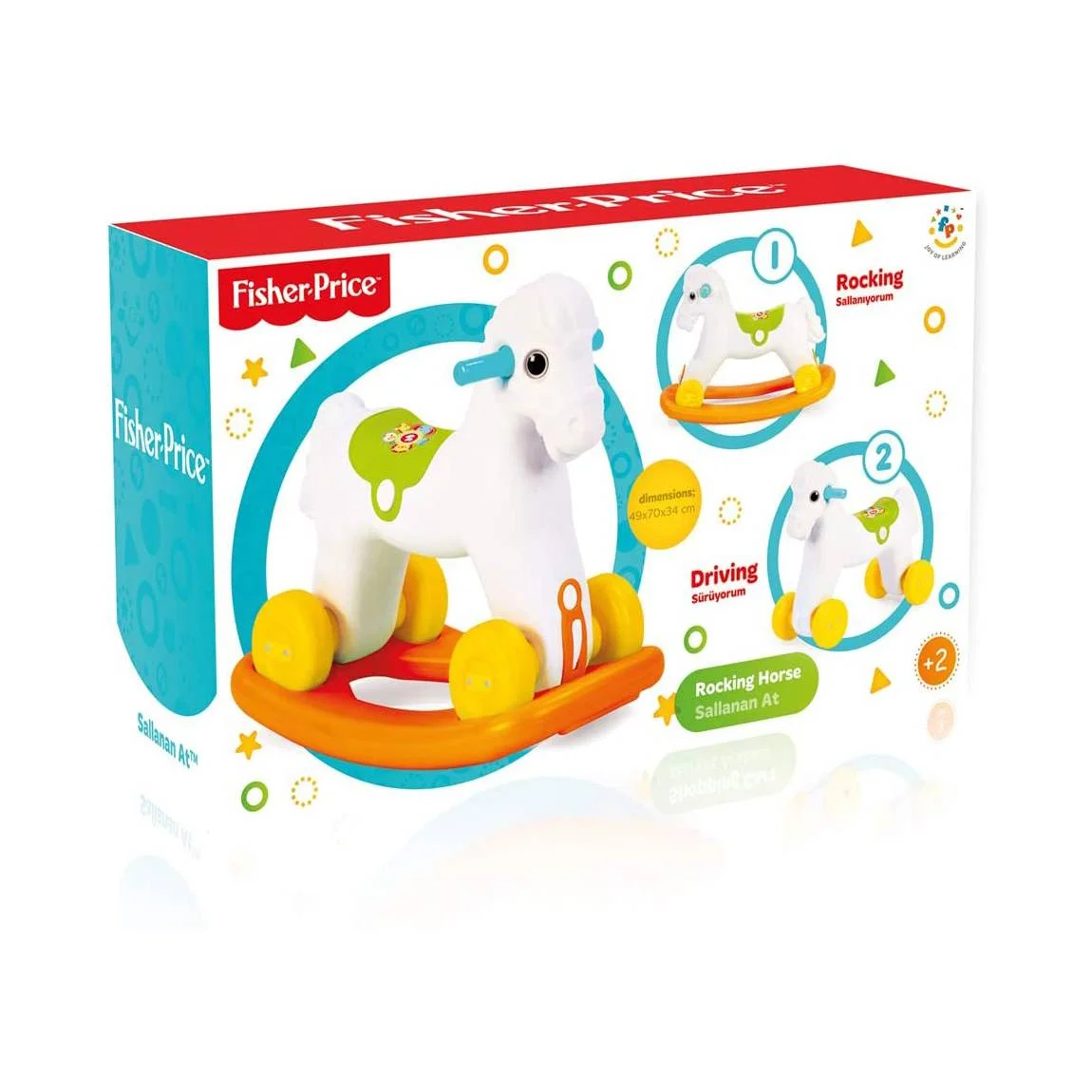 Fisher-Price Rocking Horse With Wheels in Box Dolu - Image 4