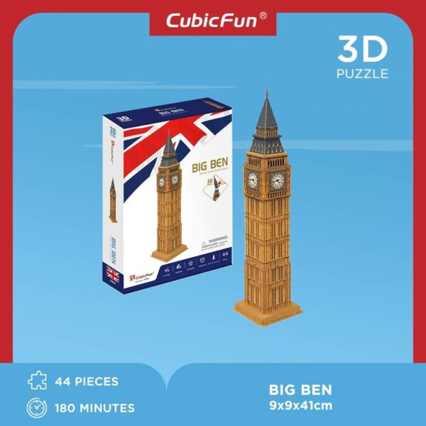 London Big Ben 3D Puzzle 44Pieces Cubic Fun 2 Le3ab Store