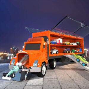Pocket Transport Mini Toy Car Carrier Truck Orange Driven