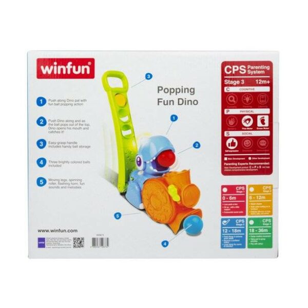 Popping Fun Dino Push Along Toy WinFun 6 Le3ab Store