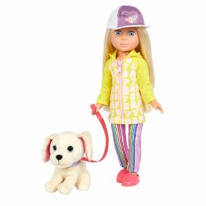Glitter Girls Lora & Cleo Posable 14-inch Doll & Pet Golden Retriever