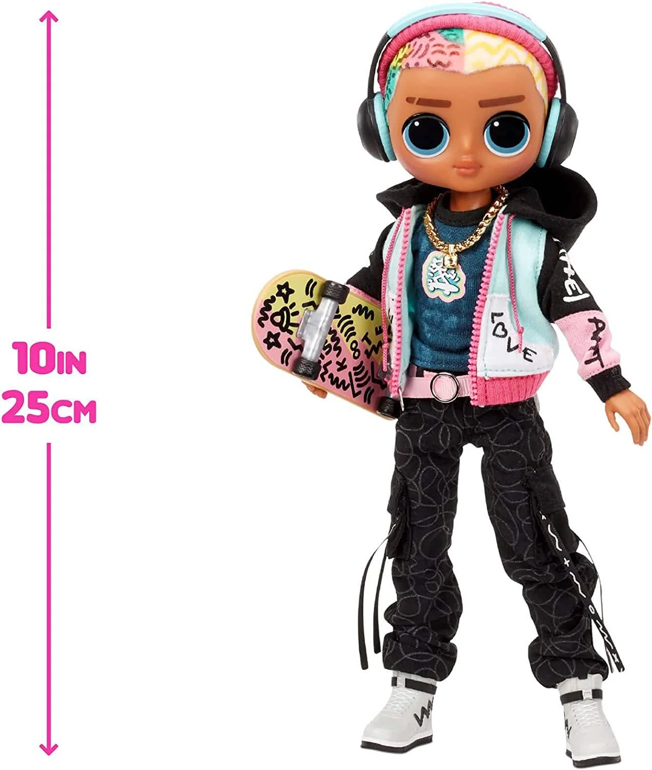 LOL Surprise OMG Guys Fashion Doll Cool Lev with 20 Surprises, Poseable, Including Skateboard, Outfit & Accessories Playset - Image 3