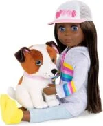 Glitter Girls - Jana & Cuddles 14-inch Poseable Fashion Doll & Plush Dog Pet - Image 2