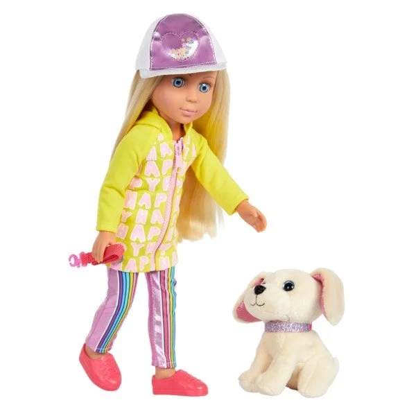 Glitter Girls Lora & Cleo Posable 14-inch Doll & Pet Golden Retriever - Image 2