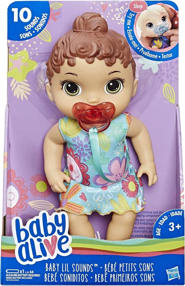 Baby Alive Baby Lil Sounds Interactive Brown Hair 2 Le3ab Store