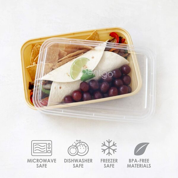 Bentgo Prep 1 Compartment Meal Prep Containers with Custom Fit Lids Microwaveable Durable 3 Le3ab Store