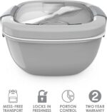 Bentgo Salad – Stackable Lunch Container with Large 54-oz Salad Bowl, 4-Compartment Bento-Style Tray for Toppings - Image 6