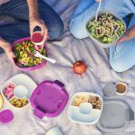 Bentgo Salad – Stackable Lunch Container with Large 54-oz Salad Bowl, 4-Compartment Bento-Style Tray for Toppings - Image 2
