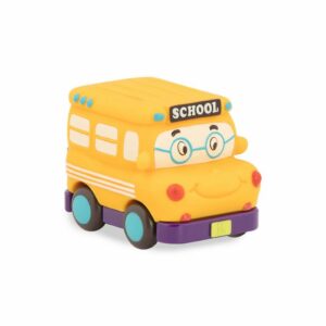 B. Toys Mini Wheee-Ls! Yellow Bus Gus, Pull-Back Toy School Bus