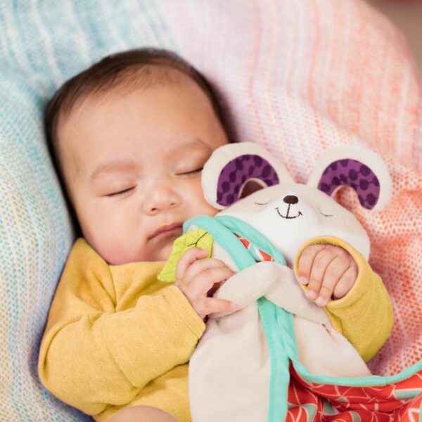 Bunny Baby Blanket B. Snugglies – Fluffy Bunz B.Toys 3 لعب ستور