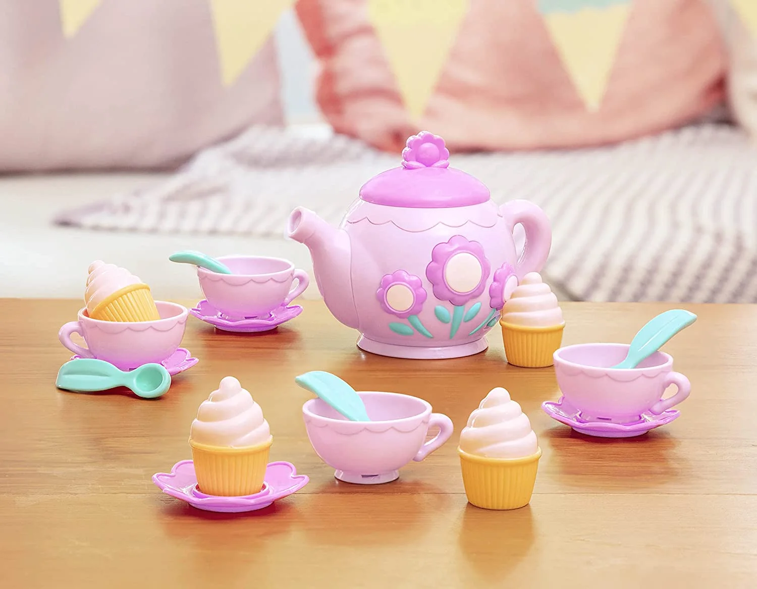 La Dida Musical Tea Party Set Play Circle by Battat – Pink - Image 3